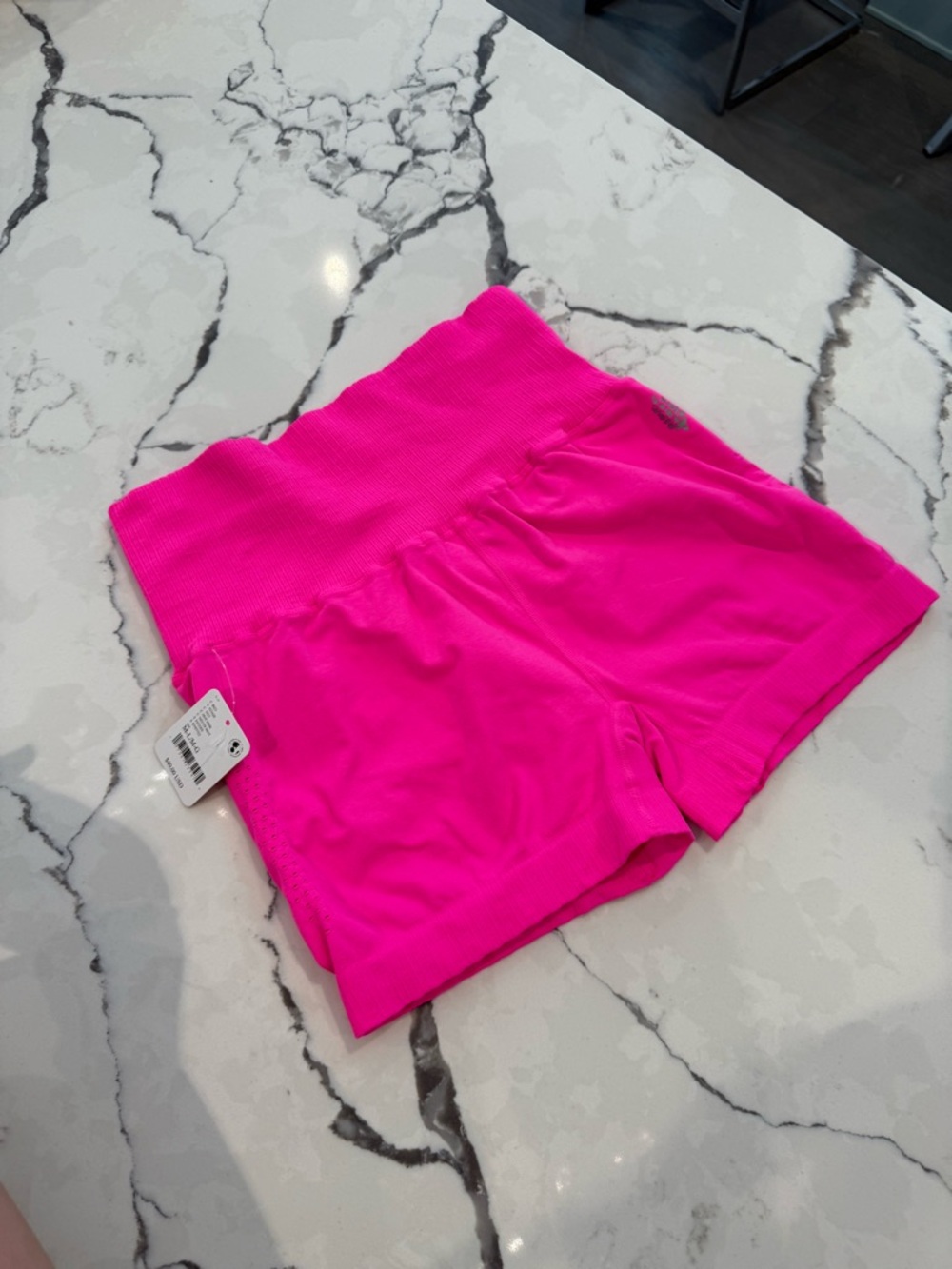 NWT FP Movement by Free People Hot Pink High-Waist Seamless Bike Shorts